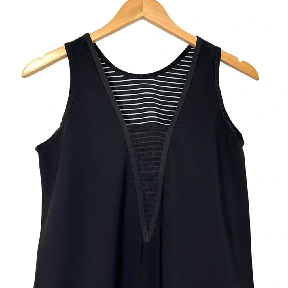 Lululemon Womens Both Ways Dress Size Stripe Black Reversible 6? Sleeveless - Picture 7 of 13
